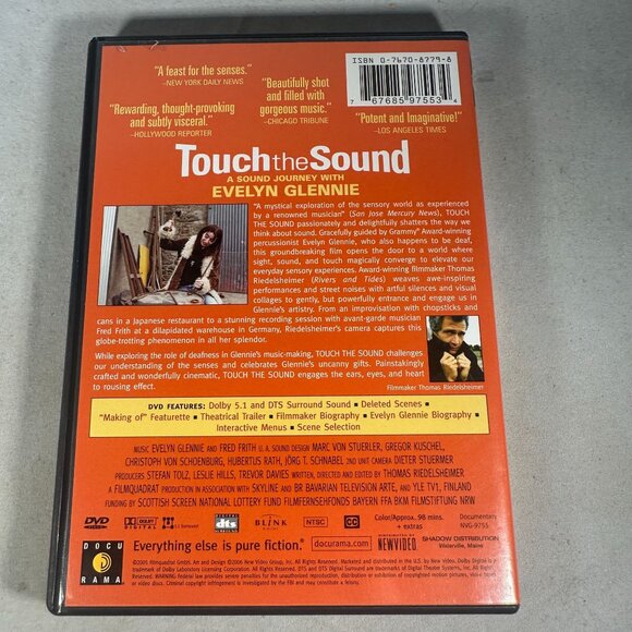 Touch The Sound Evelyn Glennie DVD 2005 Award Winning Documentary Dolby NTSC - Picture 2 of 3
